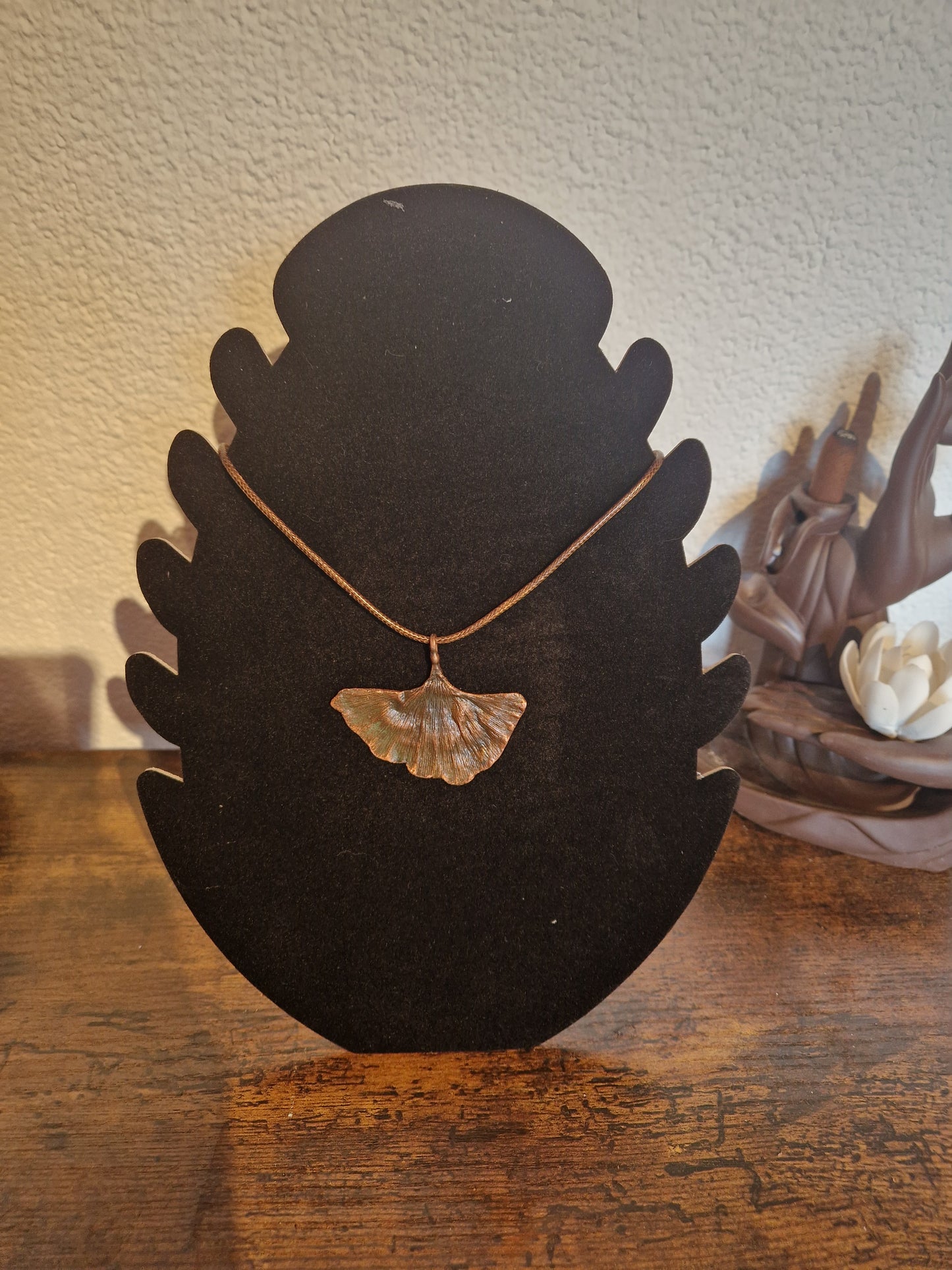 Ginkgoblatt/Naturschmuck/Galvanisiert/Kupfergalvanik
