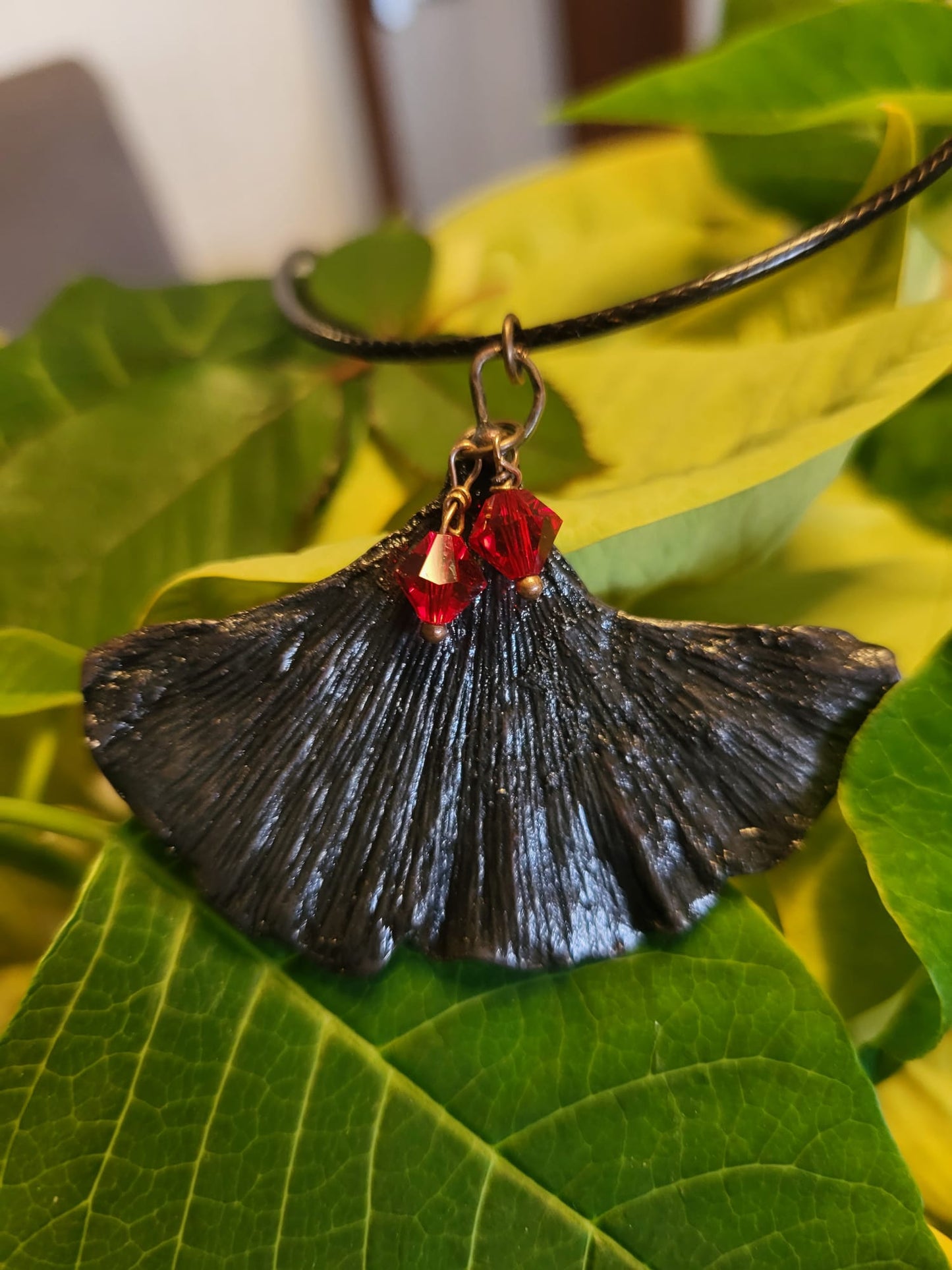 GINKGOBLATT/Naturschmuck/Galvanisiert/Kupfergalvanik
