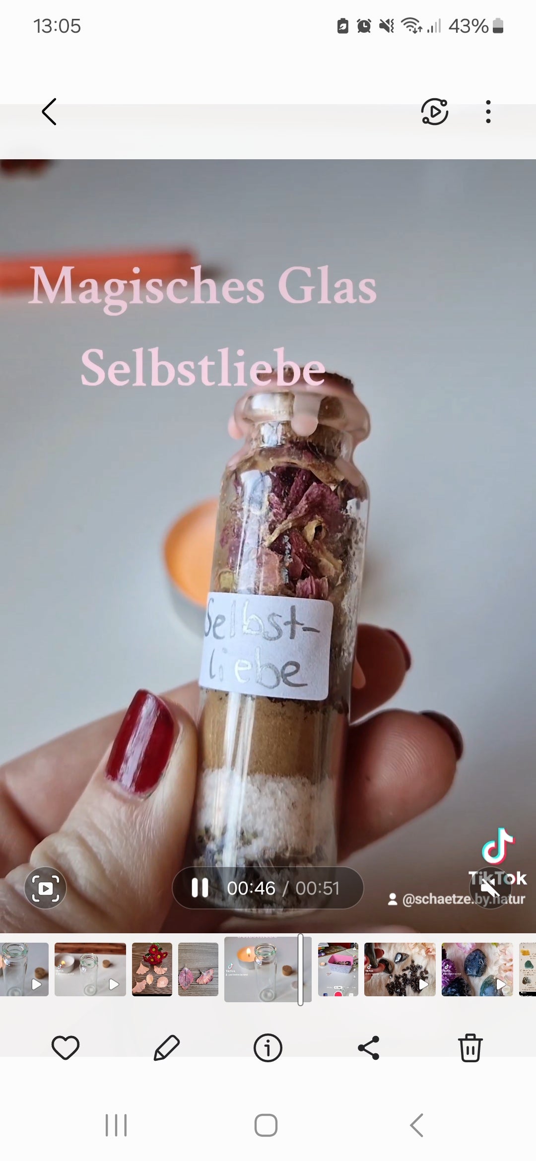 Sell Jar /Magisches Glas / Zaiberglas Selbstliebe