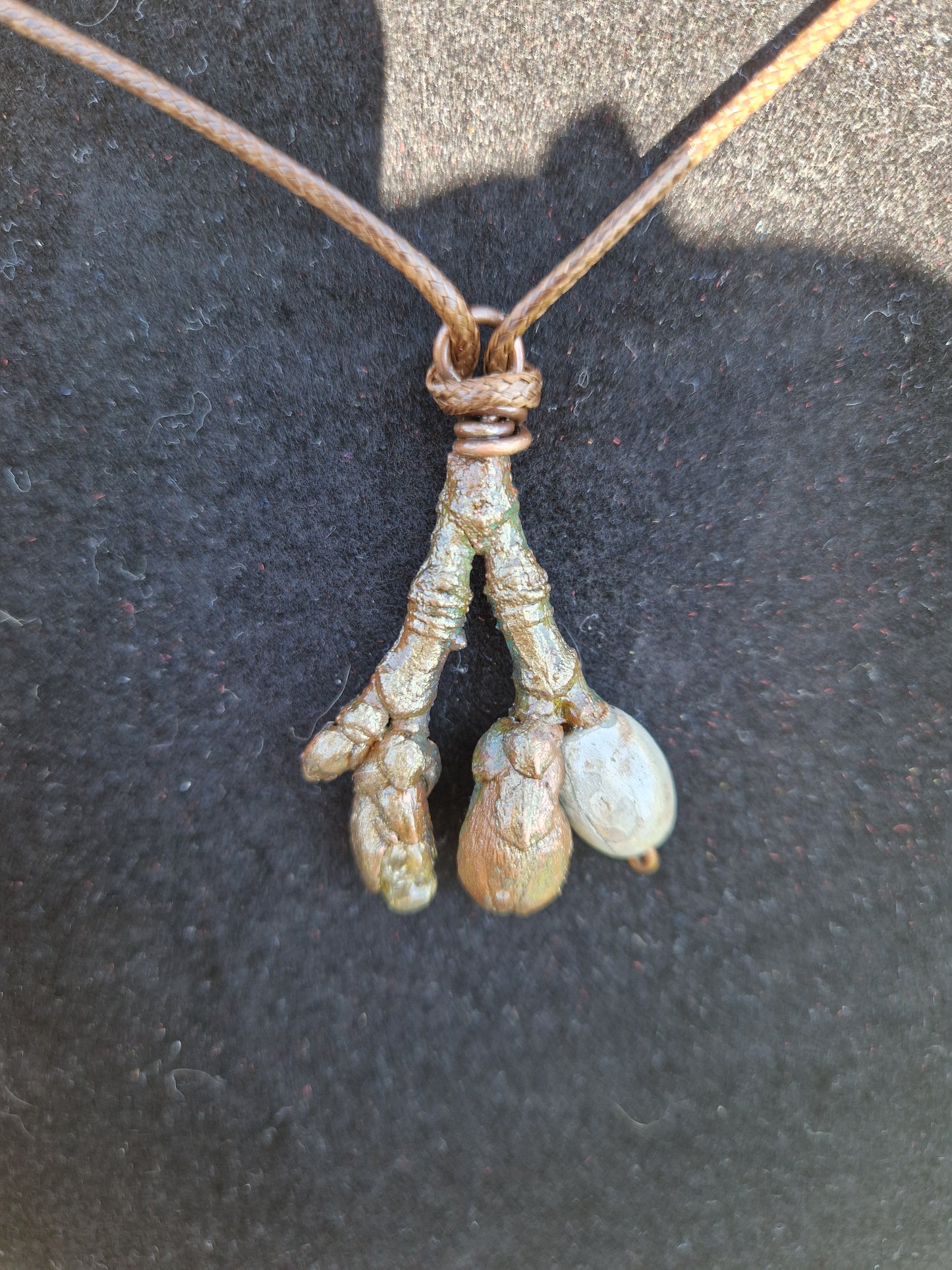 Ahornknospe Galvanisieter Naturschmuck mit Klarem Kristall und Glasperle