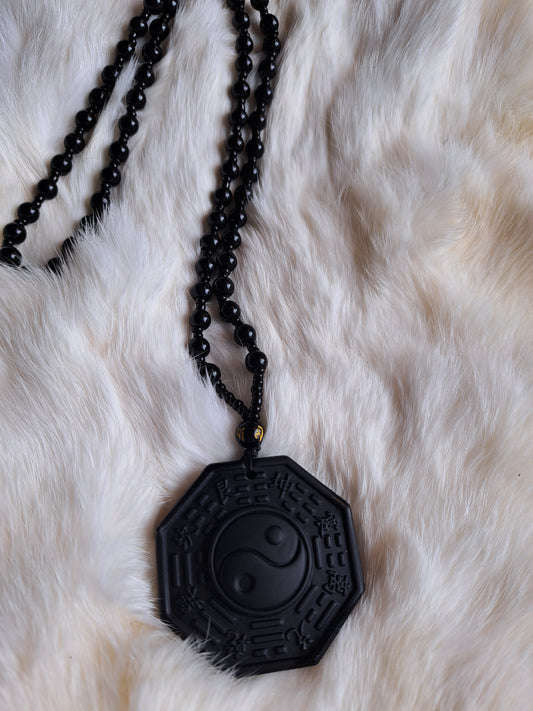 Obsidian Kette, Ying & Yang