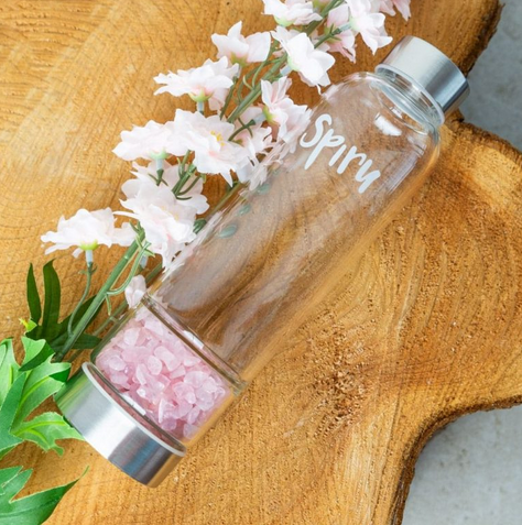 Wasserflasche Rosenquarz